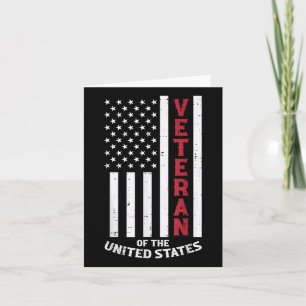 Tarjeta Veterano del Día de Conmemoración de la Bandera de