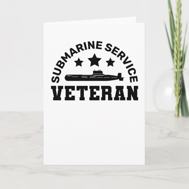 Tarjeta Veterano del Servicio Submarino - Diseño Militar (Anverso)