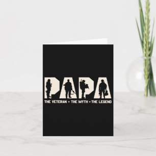 Tarjeta Veterano El Mito La Leyenda Día del Padre Abuelo