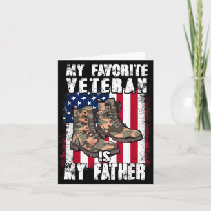 Tarjeta Veterano Padre Favorito Veterano es Orgulloso Papá