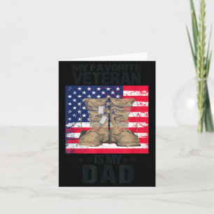 Tarjeta Veterano Padre Favorito Veterano es Papá Orgulloso