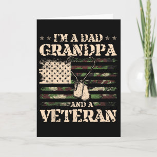 Tarjeta Veterano Soy Un Papá Abuelo Y Veterano Divertido P