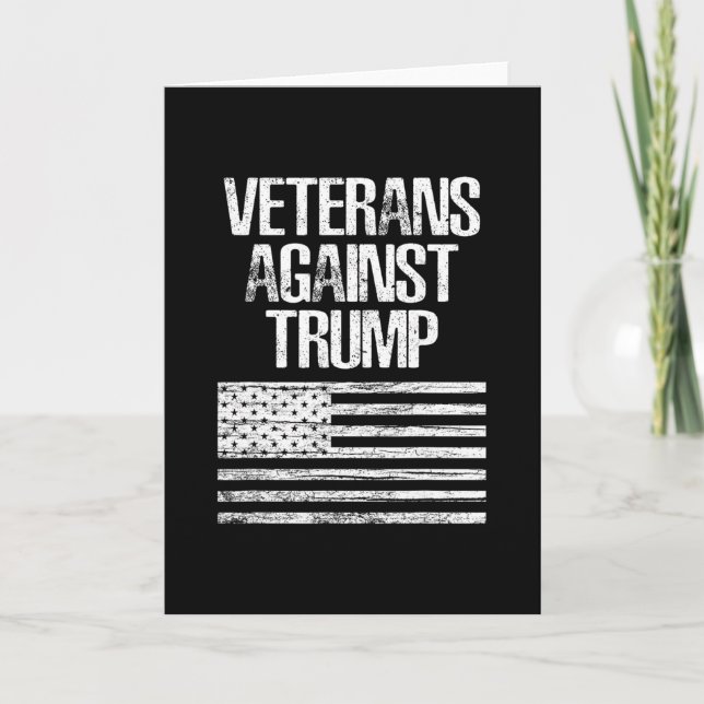 Tarjeta Veteranos Contra Trump (Anverso)