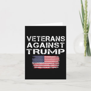 Tarjeta Veteranos contra Trump Tee _ Votos militares en co