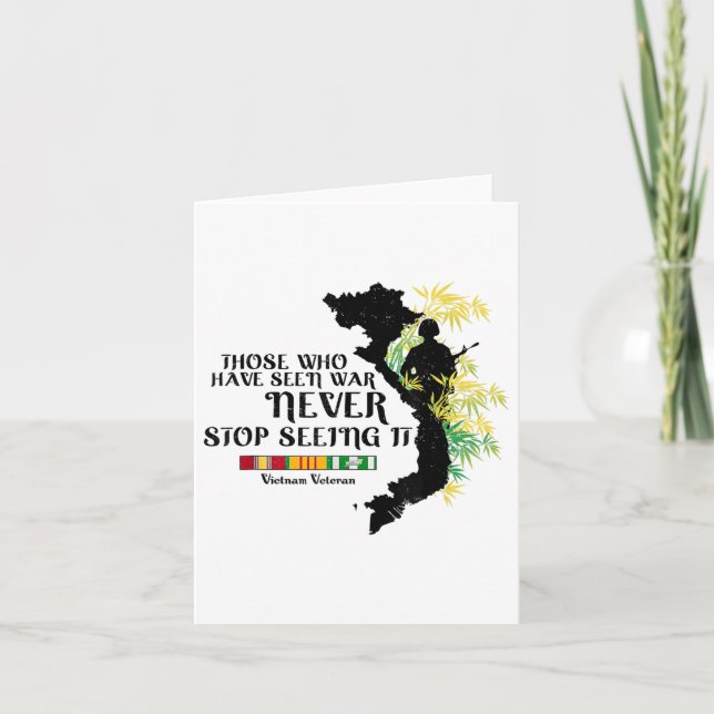Tarjeta Veteranos De Vietnam Que Han Visto La Guerra (Anverso)