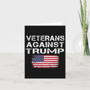Tarjeta Veteranos en contra de Trump Tee Vets militares en