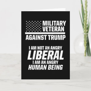 Tarjeta Veteranos Militares Contra Trump Liberal Usa Elect