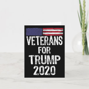Tarjeta Veteranos Militares Para La Elección Trump 2020 An