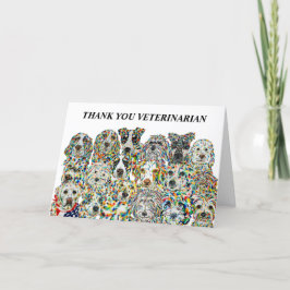 Tarjeta Veterinaria de agradecimiento