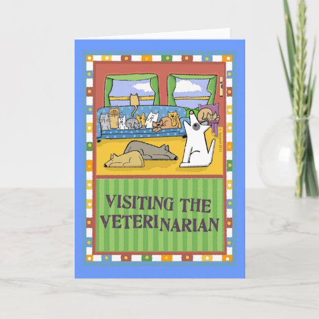 Tarjeta veterinaria del de agradecimiento (Anverso)