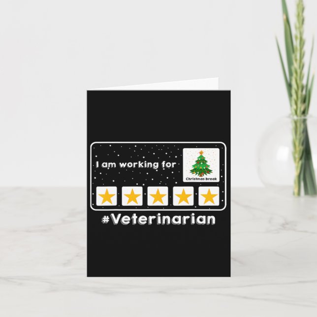 Tarjeta Veterinaria Que Trabajo Para Navidades Rompe 5 St (Anverso)