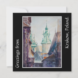 Tarjeta VEVE Pintado Cracovia, Casco Antiguo de Polonia