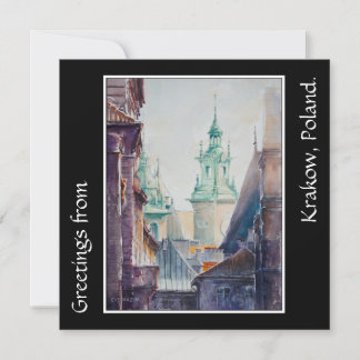 Tarjeta VEVE Pintado Cracovia, Casco Antiguo de Polonia