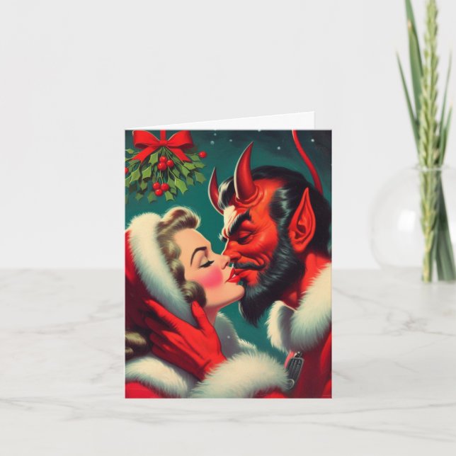 Tarjeta Vi a mami Kissing Satan (Anverso)