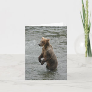 Tarjeta Vi al primer oso parado alto