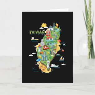 Tarjeta Viaja por Asia Taiwán Taipéi Vacaciones Familiares