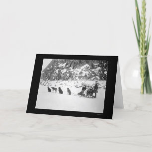 Tarjeta Viajando por Dog Sled Canada 1912