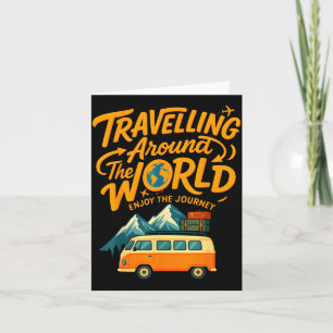 Tarjeta Viajando por el mundo Aventura de vida en furgonet