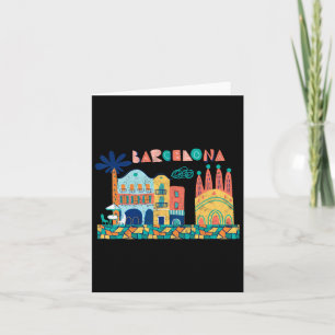 Tarjeta Viajar Barcelona España Europa Vacaciones familiar