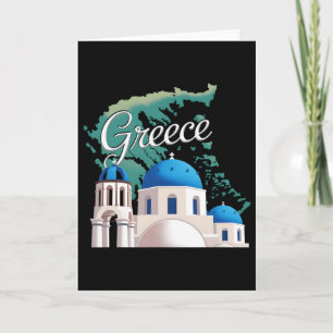 Tarjeta Viajar Europa Grecia Atenas Santorini Creta Griego