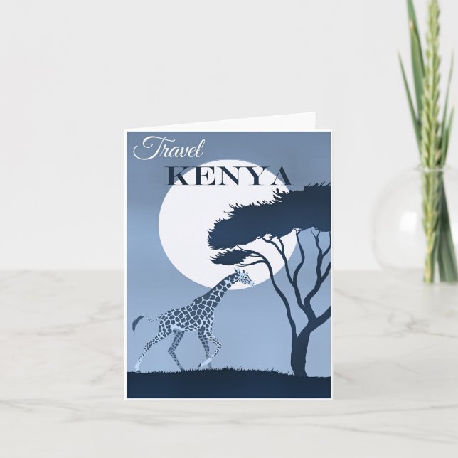 Tarjeta Viajar Kenia, África, (Anverso)