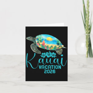 Tarjeta Viaje a Kauai Hawaii 2026 Tortuga Marina Vacacione