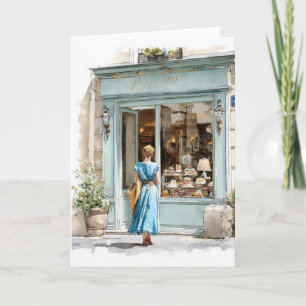Tarjeta Viaje A La Panadería En Acuarelas