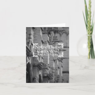 Tarjeta Viaje blanco y negro Notecard Notre Dame de París