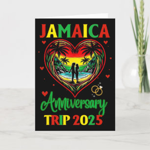 Tarjeta Viaje de aniversario a Jamaica 2025 Pareja vacacio