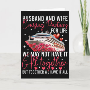 Tarjeta Viaje de aniversario de crucero de esposo y esposa