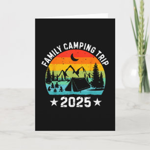 Tarjeta Viaje de camping familiar 2025 Equipo coincidente 