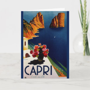 Tarjeta Viaje de Capri Italia Vintage