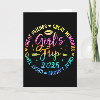Tarjeta Viaje de chicas 2025 Grandes amigos ríen recuerdos