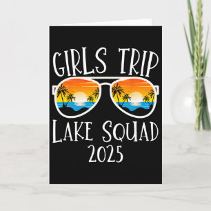 Tarjeta Viaje de chicas 2025 Squad del lago Vacaciones de