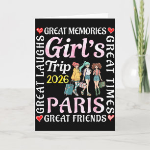 Tarjeta Viaje de chicas 2026 París Gran Vacación de Amigas