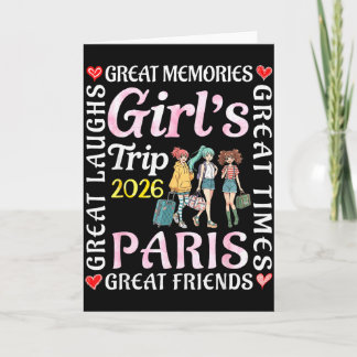 Tarjeta Viaje de chicas 2026 París Gran Vacación de Amigas