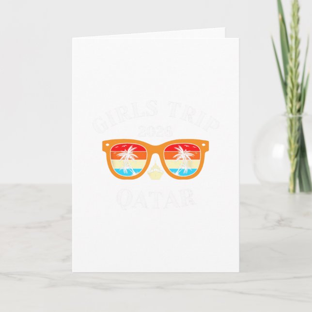 Tarjeta Viaje de chicas 2026 Qatar Spring Break 2026 Cruce (Anverso)