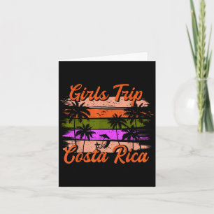 Tarjeta viaje de chicas a costa rica vacaciones de verano