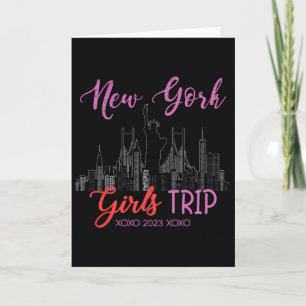 Tarjeta Viaje de chicas a Nueva York 2023 Vacaciones en Ny