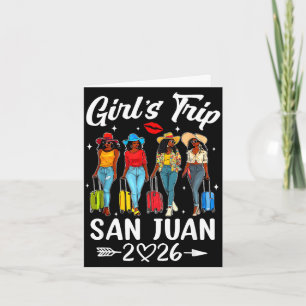 Tarjeta viaje de chicas a san juan 2026 cumpleaños escuadr