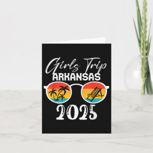 Tarjeta Viaje de Chicas de Arkansas 2025 en Playa Cute vac