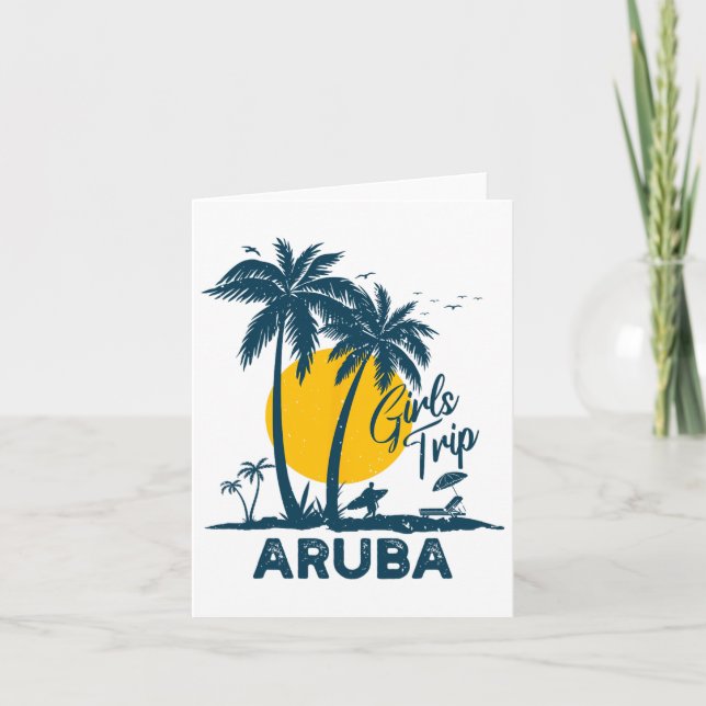 Tarjeta Viaje de Chicas de Aruba 2025 (Anverso)