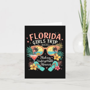 Tarjeta Viaje de Chicas de Florida 2025 Beach Vibes Vacaci