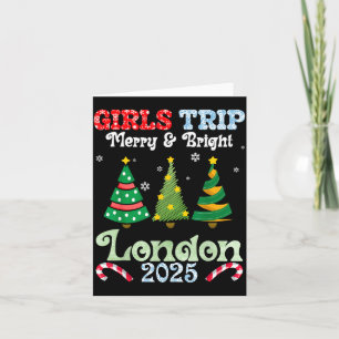 Tarjeta Viaje de chicas Navidades alegres y brillantes en 