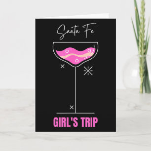 Tarjeta Viaje de chicas playa bebida Santa Fe Nuevo México