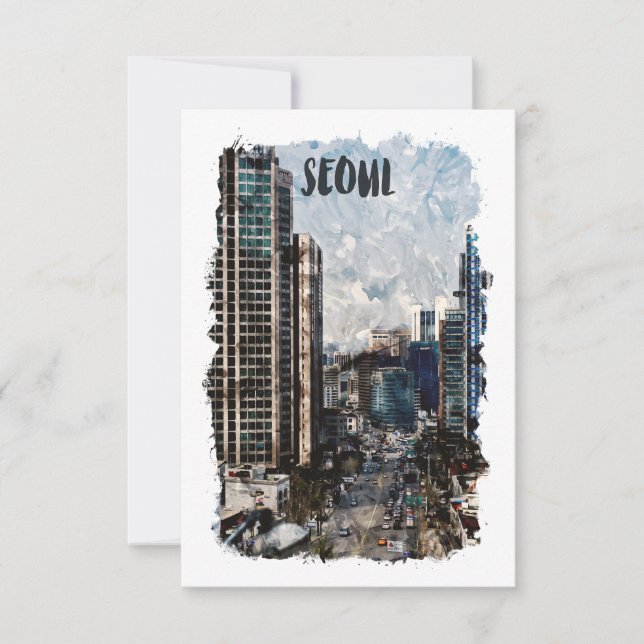 Tarjeta Viaje de cosecha de cosecha en el paisaje de Seúl (Anverso)