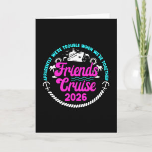 Tarjeta Viaje de crucero de amigos divertidos vacaciones 2