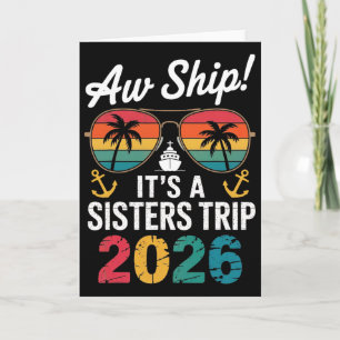 Tarjeta Viaje de crucero de hermanas 2026 Viaje de vacacio