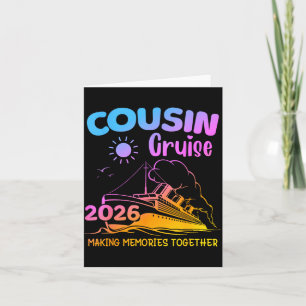 Tarjeta Viaje de crucero de primos 2026 Creando recuerdos 