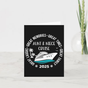 Tarjeta Viaje de crucero de tía y sobrina 2025 Vacaciones
